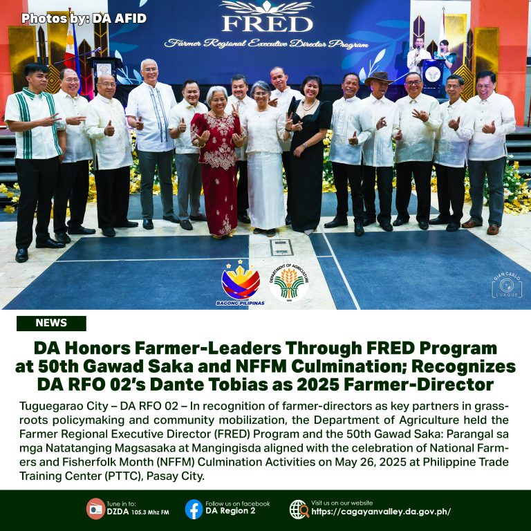 𝐃𝐀 𝐇𝐨𝐧𝐨𝐫𝐬 𝐅𝐚𝐫𝐦𝐞𝐫-𝐋𝐞𝐚𝐝𝐞𝐫𝐬 𝐓𝐡𝐫𝐨𝐮𝐠𝐡 𝐅𝐑𝐄𝐃 𝐏𝐫𝐨𝐠𝐫𝐚𝐦 𝐚𝐭 𝟓𝟎𝐭𝐡 𝐆𝐚𝐰𝐚𝐝 𝐒𝐚𝐤𝐚 𝐚𝐧𝐝 𝐍𝐅𝐅𝐌 𝐂𝐮𝐥𝐦𝐢𝐧𝐚𝐭𝐢𝐨𝐧; 𝐑𝐞𝐜𝐨𝐠𝐧𝐢𝐳𝐞𝐬 𝐃𝐀 𝐑𝐅𝐎 𝟎𝟐’𝐬 𝐃𝐚𝐧𝐭𝐞 𝐓𝐨𝐛𝐢𝐚𝐬 𝐚𝐬 𝟐𝟎𝟐𝟓 𝐅𝐚𝐫𝐦𝐞𝐫-𝐃𝐢𝐫𝐞𝐜𝐭𝐨𝐫