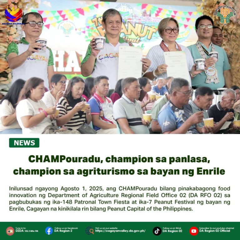 CHAMPouradu, champion sa panlasa, champion sa agriturismo sa bayan ng Enrile